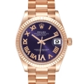 Rolex President Datejust Midsize Rose Gold Diamond Ladies Watch 278275 Box Card