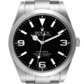 Rolex Explorer I 39mm Black Dial Steel Mens Watch 214270 Box Card