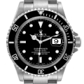 Rolex Submariner Date Black Dial Steel Mens Watch 16610 Box Papers