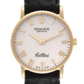 Rolex Cellini Classic Yellow Gold Ivory Anniversary Dial Mens Watch 5115