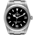 Rolex Explorer I Black Dial Stainless Steel Mens Watch 114270 Box Papers