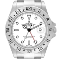 Rolex Explorer II GMT 40mm Polar White Dial Red Hand Steel Mens Watch 16570