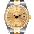 Rolex Datejust Champagne Dial Steel Yellow Gold Vintage Mens Watch 1601