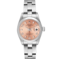 Rolex Date Salmon Dial Oyster Bracelet Steel Ladies Watch 69160