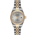 Rolex Datejust Steel Yellow Gold Fluted Bezel Ladies Watch 69173