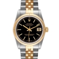 Rolex Datejust Midsize Steel Yellow Gold Ladies Watch 68273 Box Papers