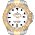 Rolex Yachtmaster White Dial Steel Yellow Gold Mens Watch 16623