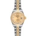 Rolex Datejust Steel Yellow Gold Diamond Dial Ladies Watch 79173 Box Papers