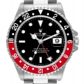 Rolex GMT Master II Black Red Coke Bezel Steel Mens Watch 16710 Box Papers
