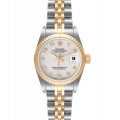 Rolex Datejust Steel Yellow Gold Ivory Anniversary Dial Ladies Watch 69173