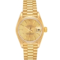 Rolex President Datejust Yellow Gold Champagne Dial Ladies Watch 69178