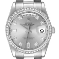 Rolex President Day-Date Platinum Diamond Mens Watch 118346 Box Service Card