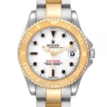 Rolex Yachtmaster Midsize Steel Yellow Gold White Dial Watch 168623 Box Papers Rolex Yachtmaster Midsize Steel Yellow Gold White Dial Watch 168623 Box Papers