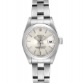 Rolex Date Silver Dial Oyster Bracelet Steel Ladies Watch 69160