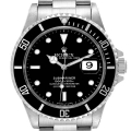 Rolex Submariner Date Black Dial Steel Mens Watch 16610 Box Papers