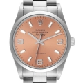 Rolex Air King 34mm Salmon Dial Domed Bezel Steel Mens Watch 14000 Papers