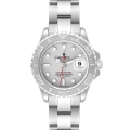 Rolex Yachtmaster 29 Steel Platinum Dial Bezel Ladies Watch 169622 Box Papers