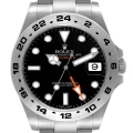Rolex Explorer II 42 Black Dial Orange Hand Steel Mens Watch 216570 Box Card