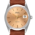 Rolex OysterDate Precision Bronze Dial Vintage Steel Mens Watch 6694