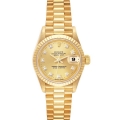 Rolex Datejust President Yellow Gold Champagne Diamond Dial Ladies Watch 79178
