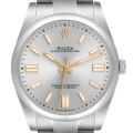 Rolex Oyster Perpetual 41 Silver Dial Steel Mens Watch 124300 Box Card