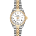 Rolex Datejust Steel Yellow Gold Diamond Dial Ladies Watch 69173 Box Papers