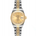 Rolex Datejust Steel Yellow Gold Fluted Bezel Ladies Watch 69173