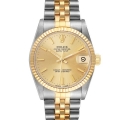 Rolex Datejust Midsize Steel Yellow Gold Ladies Watch 68273 Papers