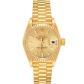 Rolex President Datejust Yellow Gold Champagne Dial Ladies Watch 69178