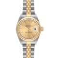 Rolex Datejust Steel Yellow Gold Champagne Dial Ladies Watch 79173 Box Papers