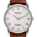 Rolex Cellini Classic White Gold Ivory Anniversary Dial Mens Watch 5116