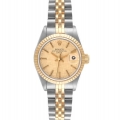 Rolex Datejust Steel Yellow Gold Champagne Linen Dial Ladies Watch 69173 Rolex Datejust Steel Yellow Gold Champagne Linen Dial Ladies Watch 69173