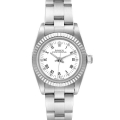 Rolex Oyster Perpetual Steel White Gold White Dial Ladies Watch 76094