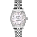 Rolex Datejust Steel White Gold Mother of Pearl Diamond Dial Ladies Watch 79174