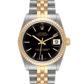 Rolex Datejust Midsize Steel Yellow Gold Ladies Watch 68273 Box Papers