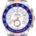 Rolex Yachtmaster II Steel Rose Gold Mens Watch 116681 Box Card