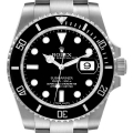 Rolex Submariner Black Dial Ceramic Bezel Steel Mens Watch 116610 Box Card