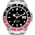 Rolex GMT Master II Black Red Coke Bezel Steel Mens Watch 16710
