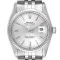 Rolex Datejust Steel White Gold Silver Dial Vintage Mens Watch 16014