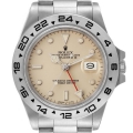 Rolex Explorer II GMT Transitional Lemon Cream Rail Dial Vintage Steel Mens Watch 16550 Box Papers