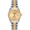 Rolex Datejust Steel Yellow Gold Champagne Dial Ladies Watch 69173