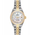 Rolex Datejust 26 Steel Yellow Gold MOP Roman Dial Ladies Watch 79173