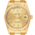 Rolex President Day-Date Yellow Gold Champagne Dial Mens Watch 18238
