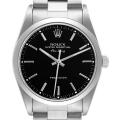 Rolex Air King 34mm Black Dial Smooth Bezel Steel Mens Watch 14000