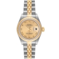 Rolex Datejust Steel Yellow Gold Champagne Roman Dial Ladies Watch 79173