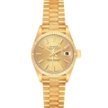 Rolex Datejust President Yellow Gold Bark Finish Ladies Watch 69278