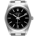 Rolex Air King 34mm Steel Black Dial Domed Bezel Mens Watch 14000