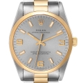 Rolex Oyster Perpetual Steel Yellow Gold Slate Dial Mens Watch 14203