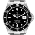 Rolex Submariner Date Black Dial Steel Mens Watch 16610