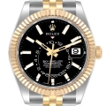 Rolex Sky Dweller Steel Yellow Gold Black Dial Mens Watch 326933 Unworn Rolex Sky Dweller Steel Yellow Gold Black Dial Mens Watch 326933 Unworn